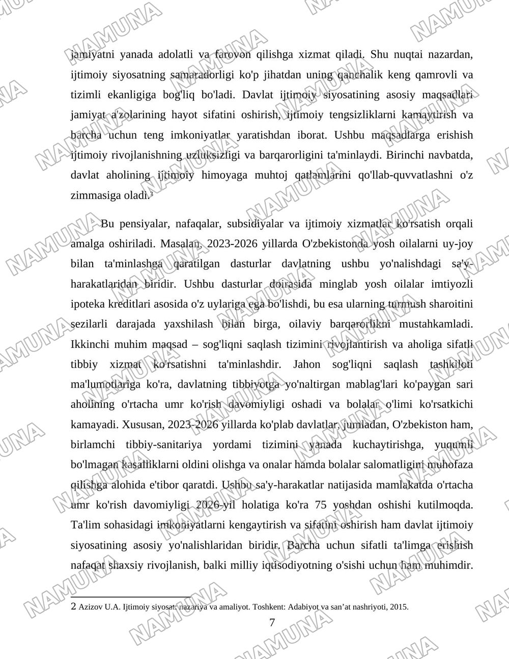 Davlatning ijtimoiy siyosatining maqsadi, tarkibi va vositalari — 7-varaq