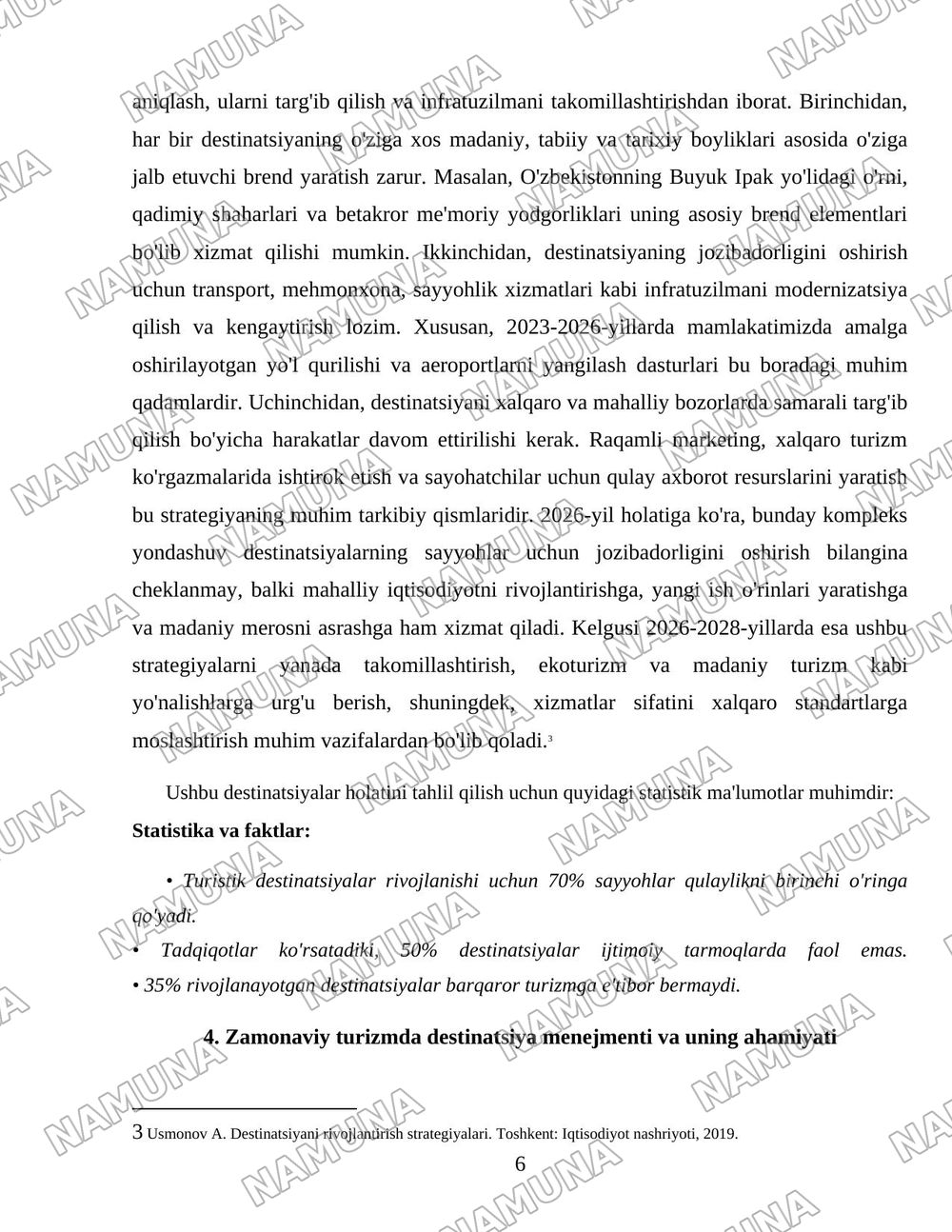 Turistik destinatsiya tushunchasi — 6-varaq