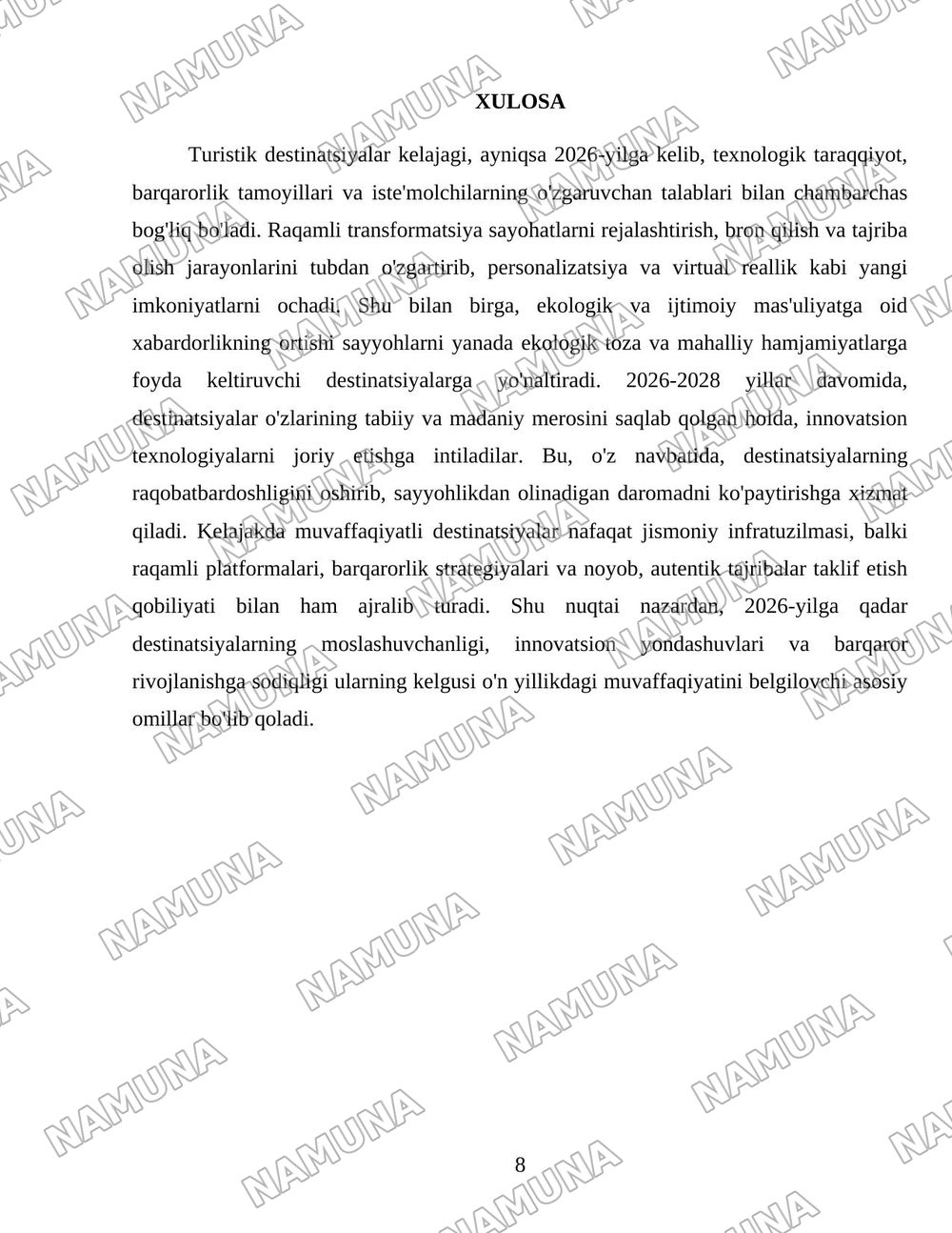 Turistik destinatsiya tushunchasi — 8-varaq