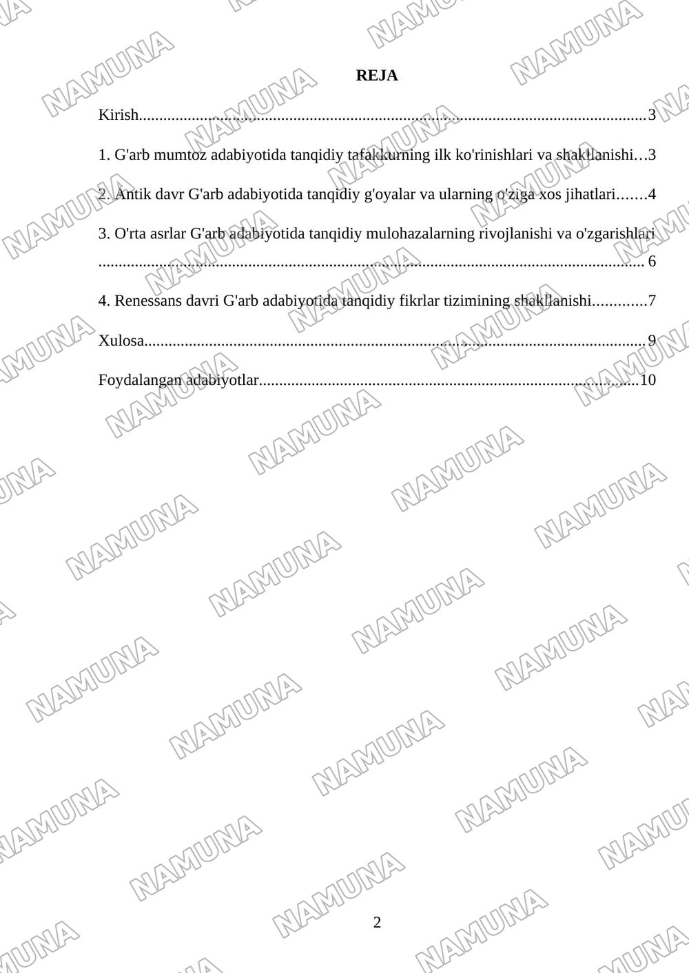 G'arb mumtoz adabiyotida adabiy tanqidiy fikrlar taraqqiyoti — 2-varaq
