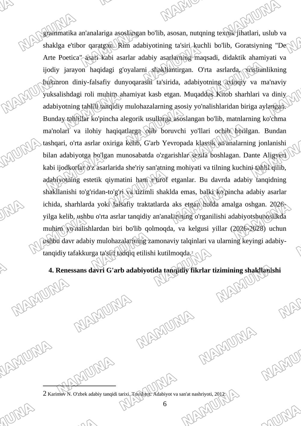 G'arb mumtoz adabiyotida adabiy tanqidiy fikrlar taraqqiyoti — 6-varaq