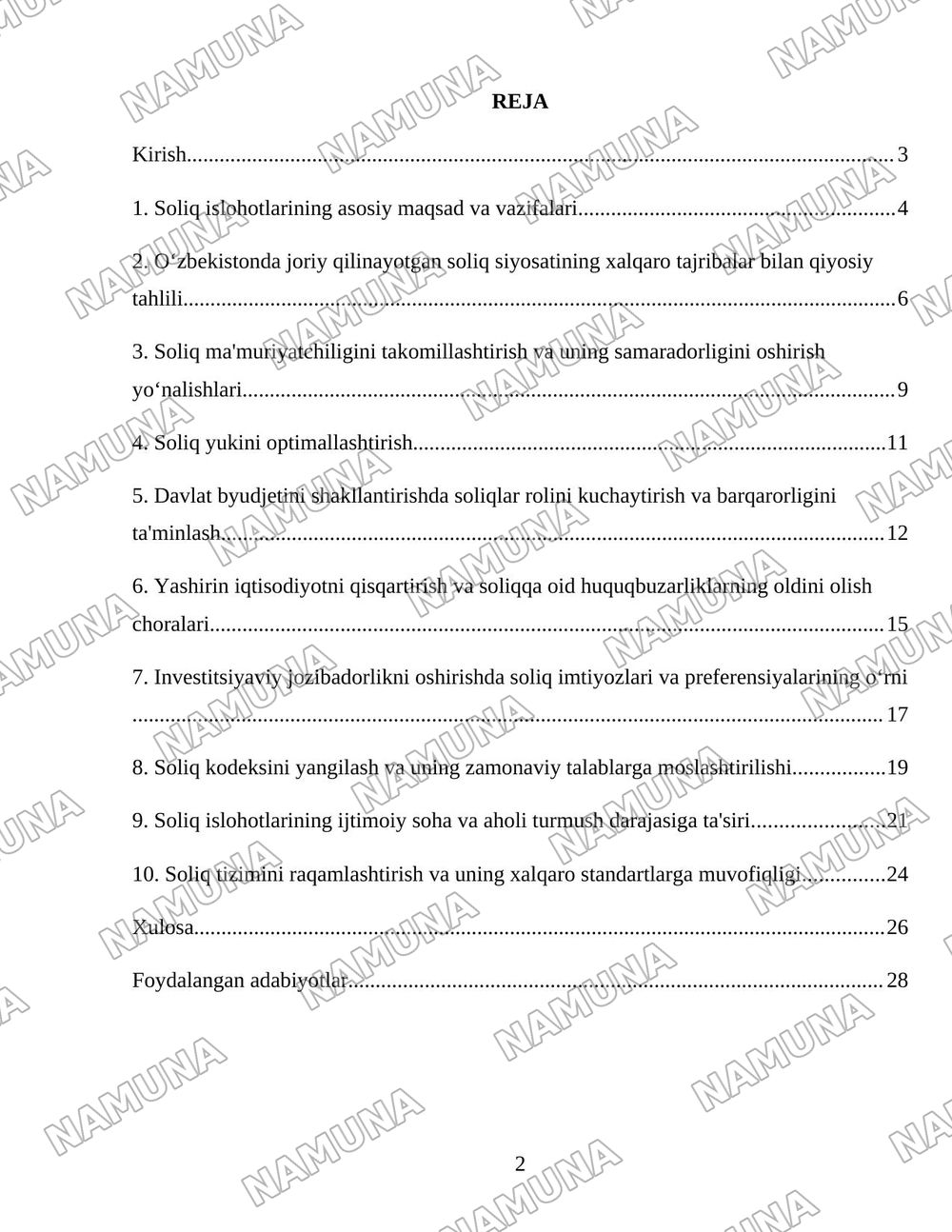Oʻzbekistonda soliq islohotlarining ustuvor yoʻnalishlari — 2-varaq