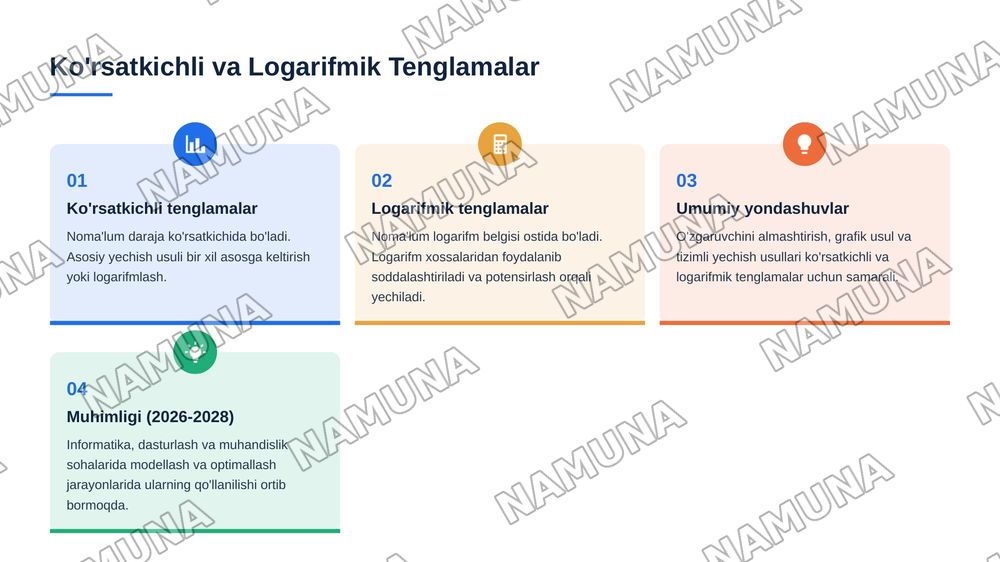 Tenglamalar va ularni yechish usullari — 8-slayd