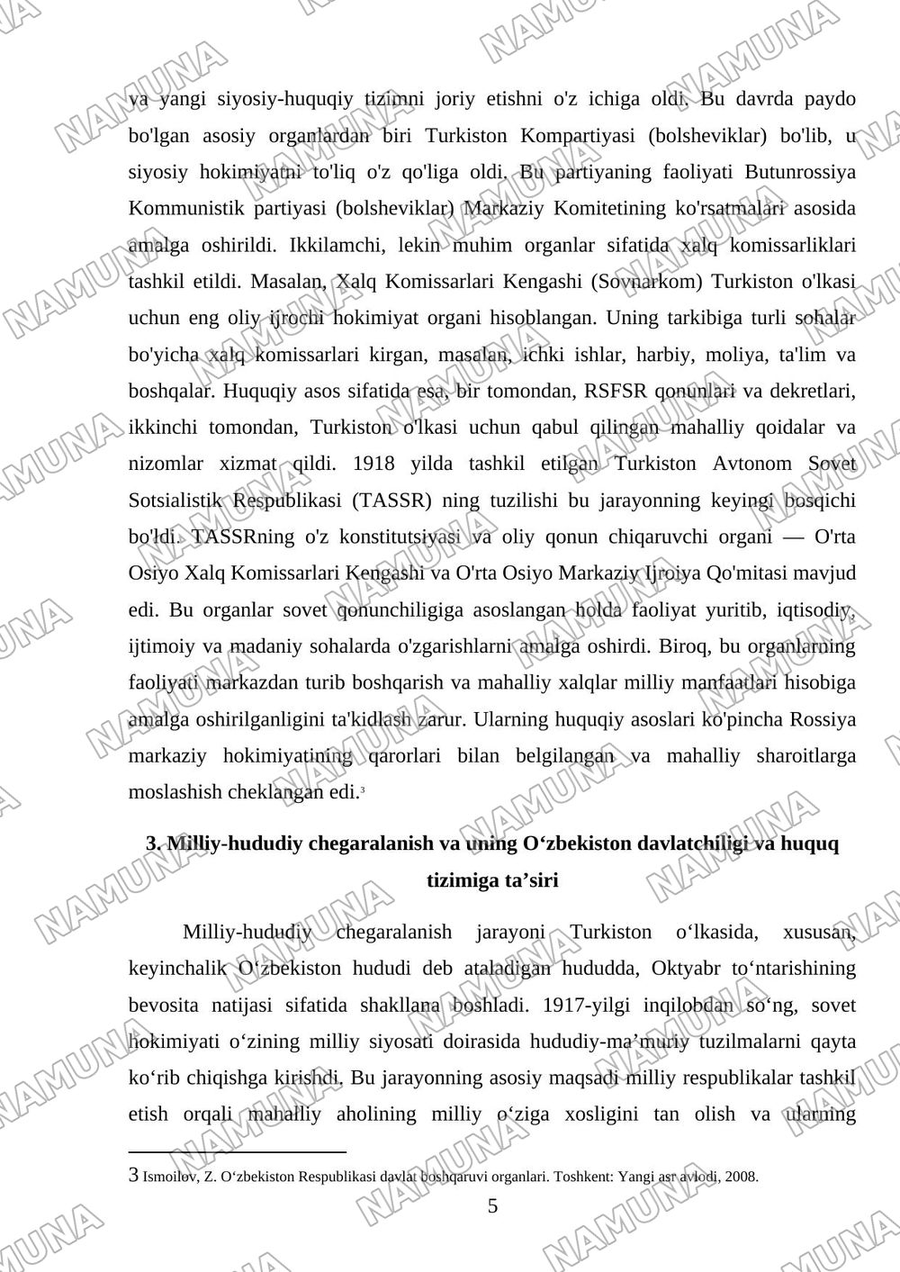 14-mavzu: Oktyabr toʻntarishidan soʻng Oʻzbekiston hududida davlat va huquq. — 5-varaq