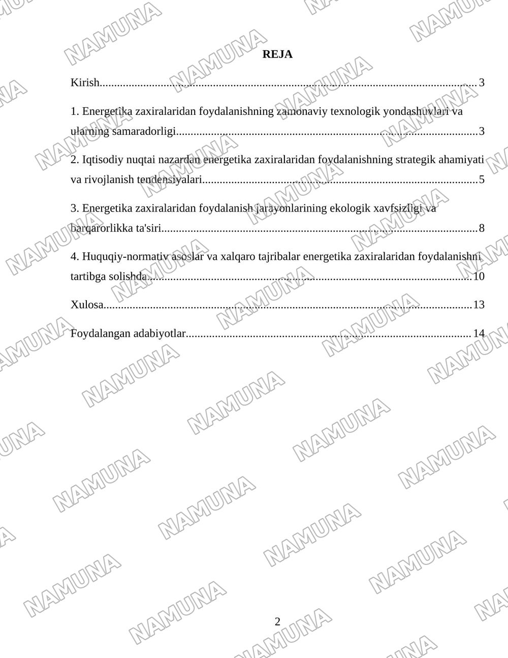 4-MAVZU. ENERGETIKA ZAXIRALARIDAN FOYDALANISH JARAYONLAR — 2-varaq