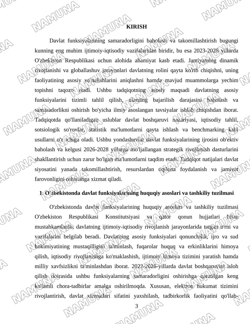 Davlat tomonidan bajariladigan funksiyalar taxlili — 3-varaq