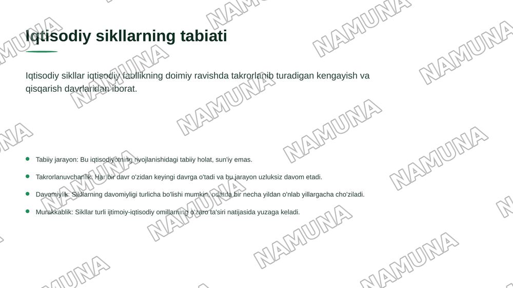 Iqtisodiyotning siklliligi — 4-slayd