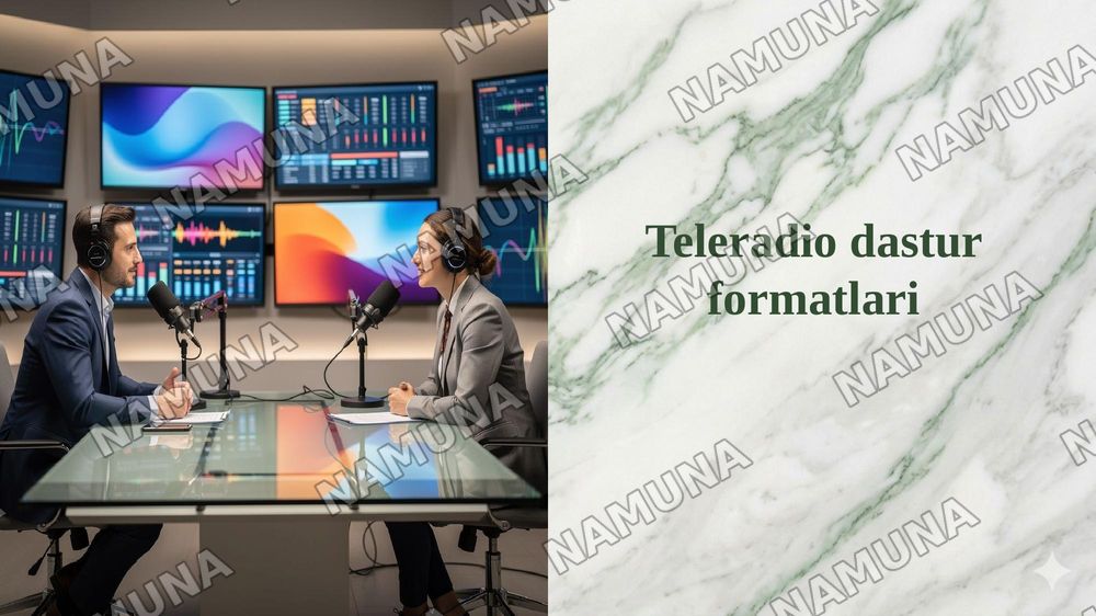 Teleradio dastur formatlari — 1-slayd