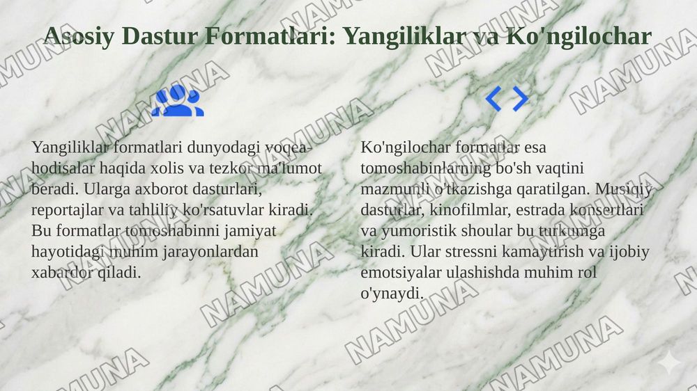 Teleradio dastur formatlari — 4-slayd