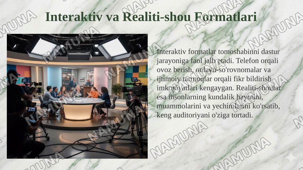 Teleradio dastur formatlari — 6-slayd