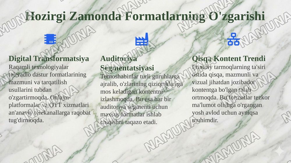 Teleradio dastur formatlari — 8-slayd