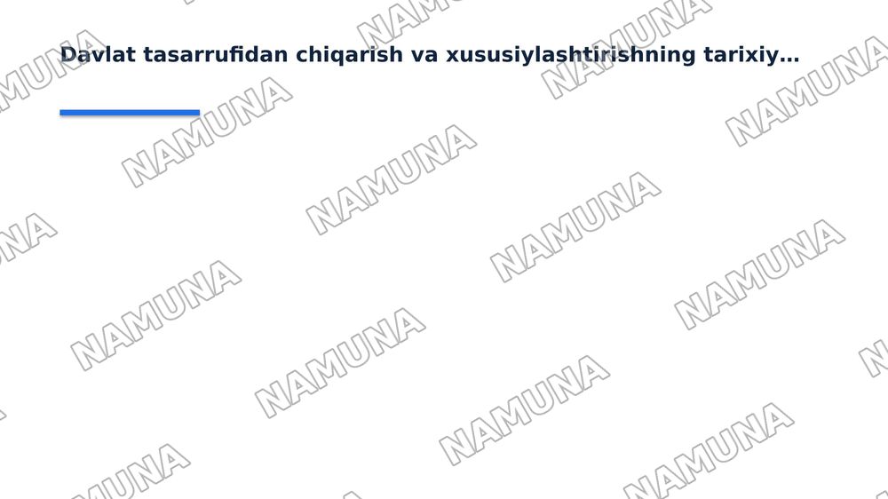 Õzbekistonda mulkni davlat tasarufidan chiqarish va Xususiylashtirishning hozirgi zamondagi xususiyatlari asosiy shakillari va usullari. — 3-slayd