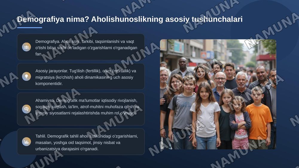 Global Demografik hisob kitoblar va proagnozlat ni hisoblash formulalari — 3-slayd