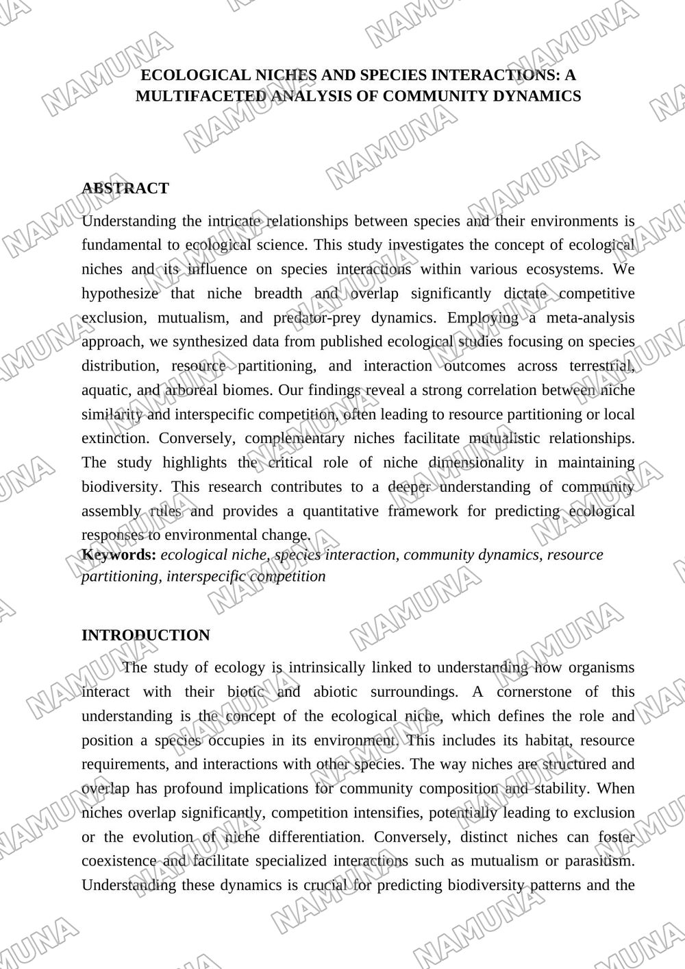 Ecology — 1-varaq
