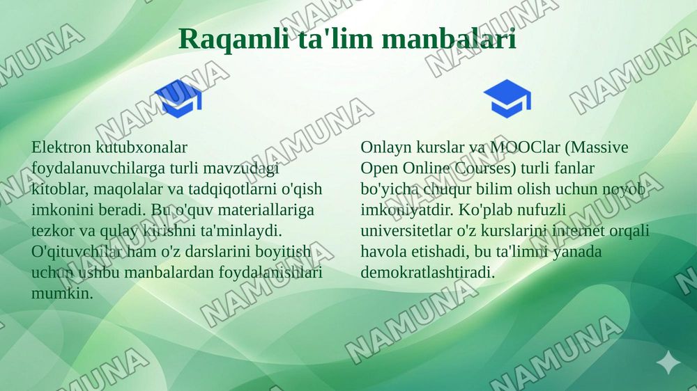 Internet resurslaridan ta'lim jarayonida foydalanish — 4-slayd