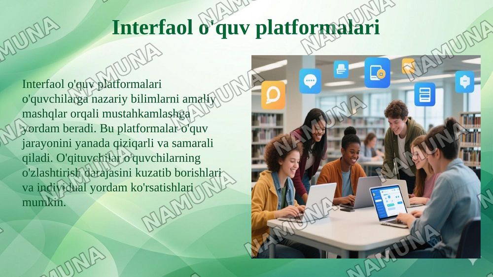 Internet resurslaridan ta'lim jarayonida foydalanish — 5-slayd