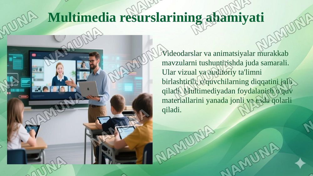 Internet resurslaridan ta'lim jarayonida foydalanish — 6-slayd