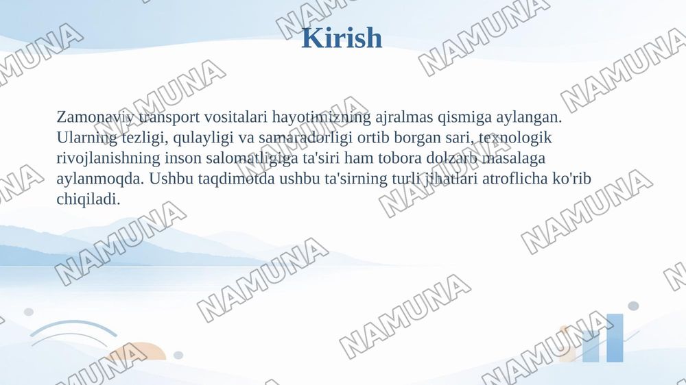 Zamonaviy transportning texnologik omillarining inson salomatligiga ta'siri — 3-slayd