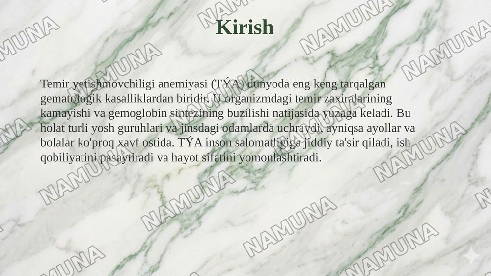 Temir yetishmovchiligi anemiyasi — 3-slayd