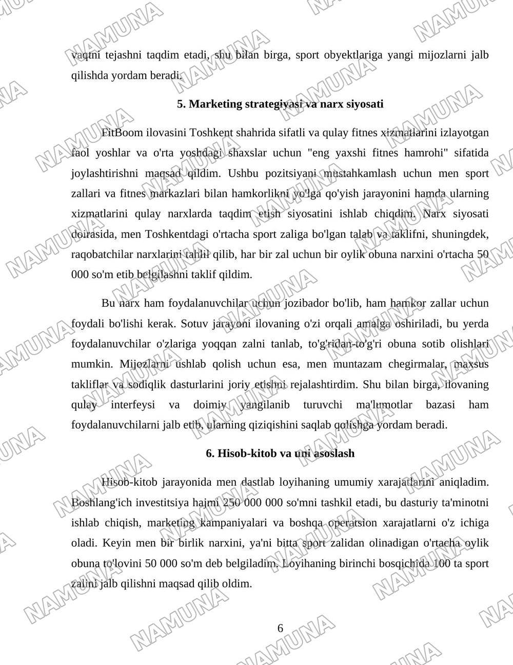FITBOOM — 6-varaq