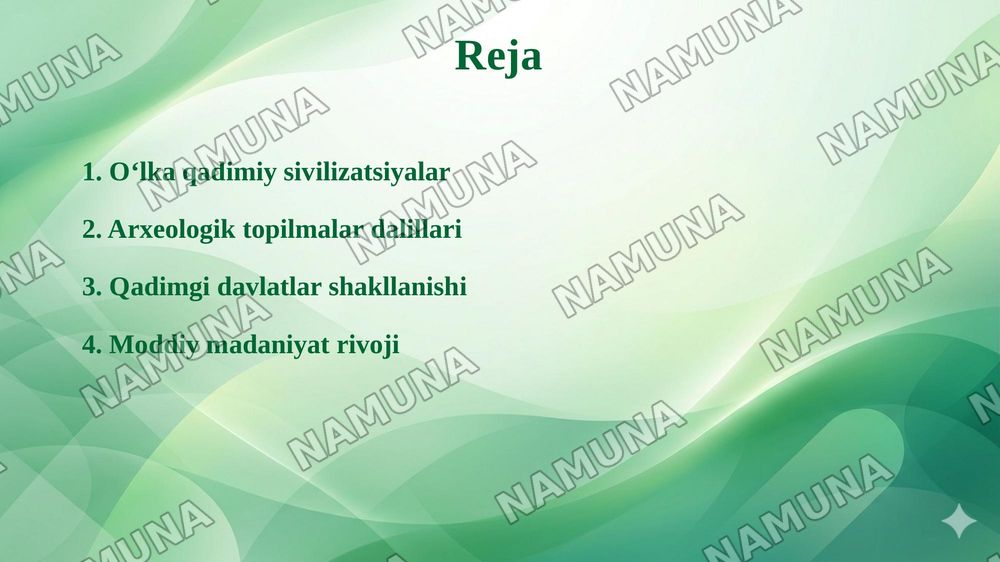 O'zbekiston tarixi eng qadimgi davri — 2-slayd