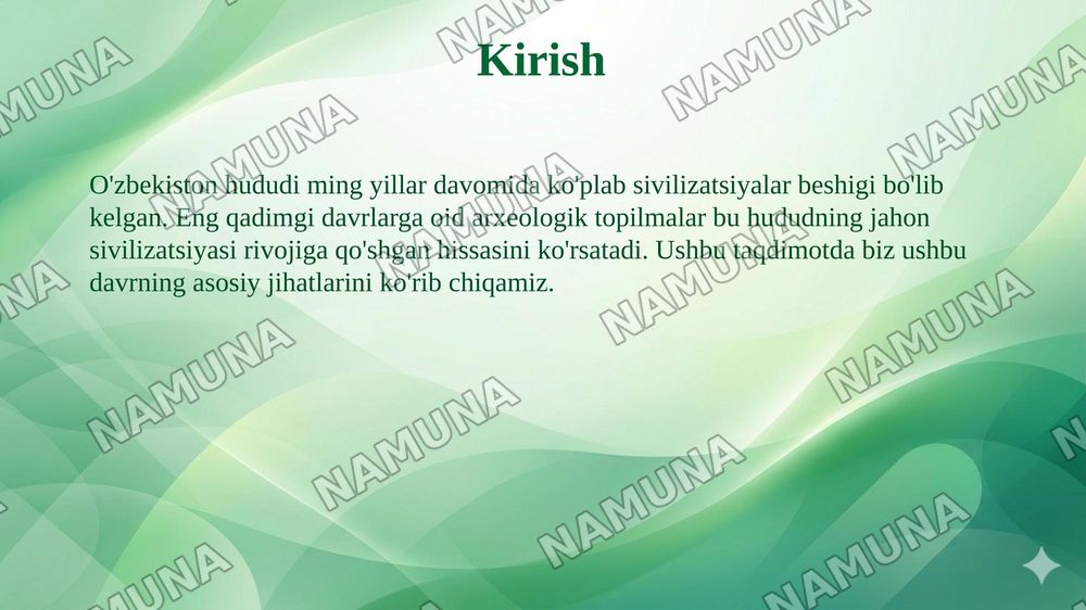O'zbekiston tarixi eng qadimgi davri — 3-slayd