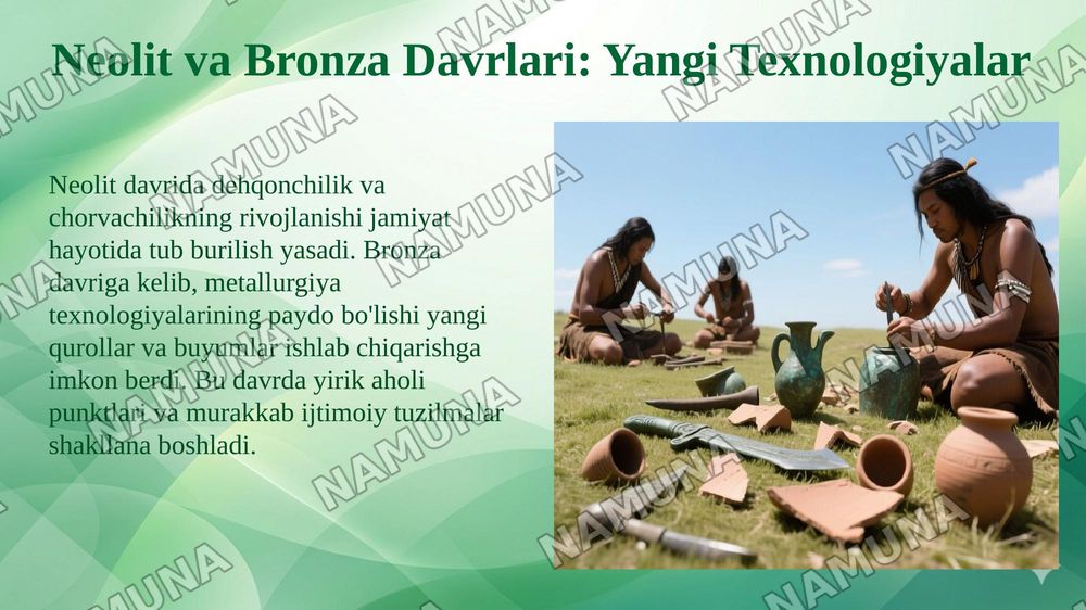 O'zbekiston tarixi eng qadimgi davri — 5-slayd