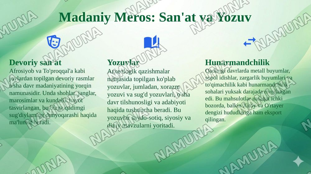 O'zbekiston tarixi eng qadimgi davri — 8-slayd