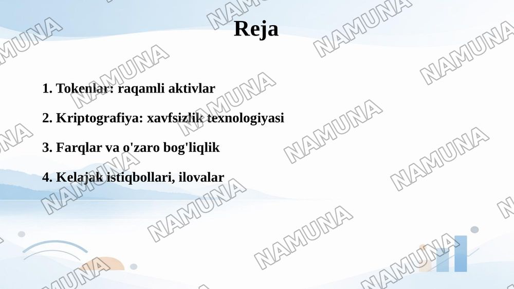 Tokenlar va kriptografiyalarning farqi — 2-slayd
