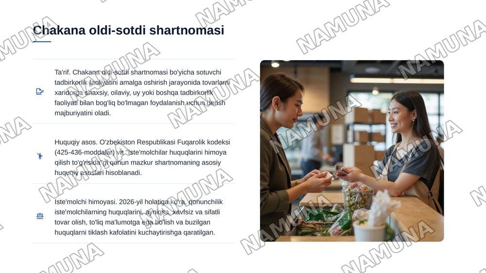 Chakana oldi-sotdi shartnomasi — 3-slayd