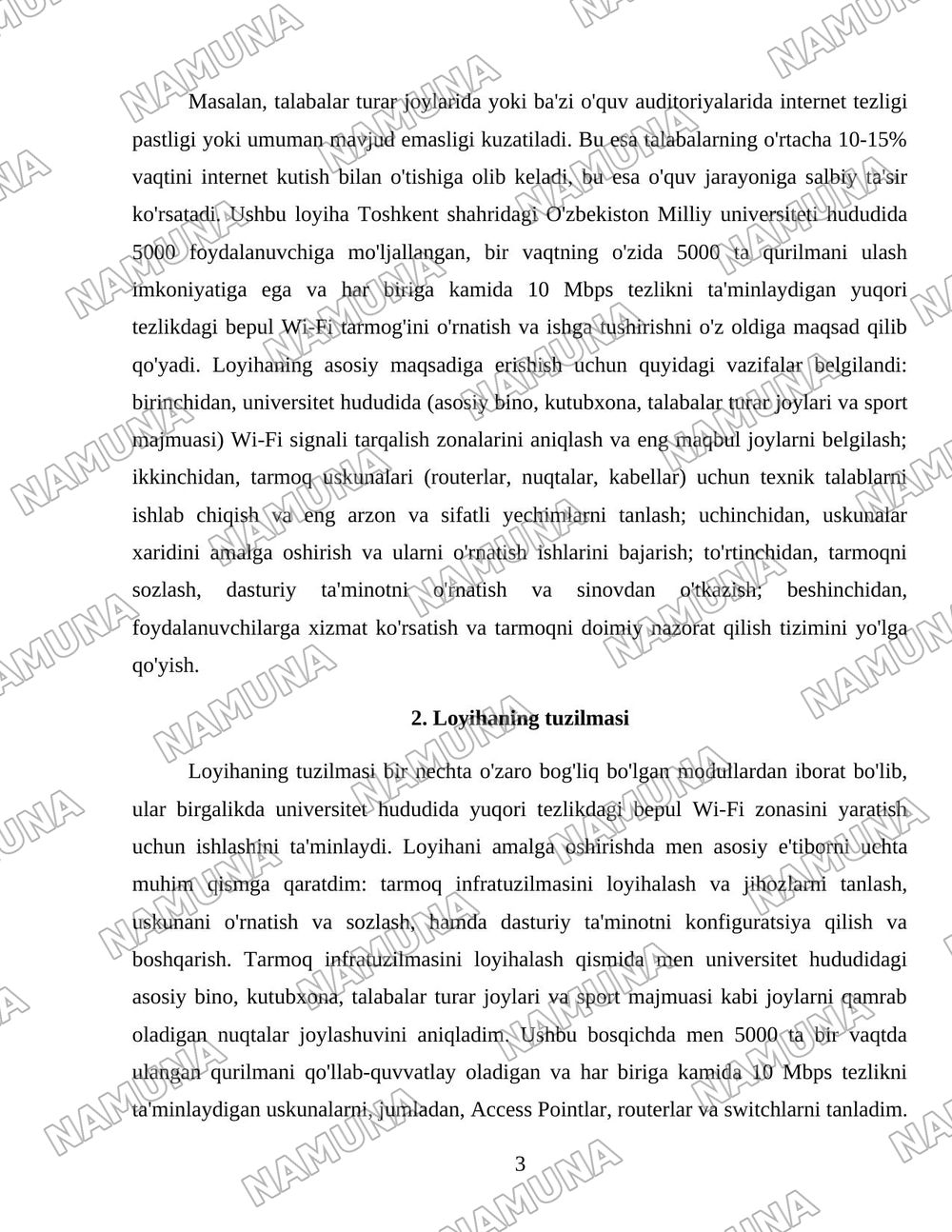 Universitet hududida bepul Wi-Fi zonasi tashkil etish — 3-varaq