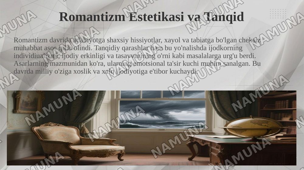 G'arb mumtoz adabiyotida adabiy-tanqidiy qarashlar — 8-slayd