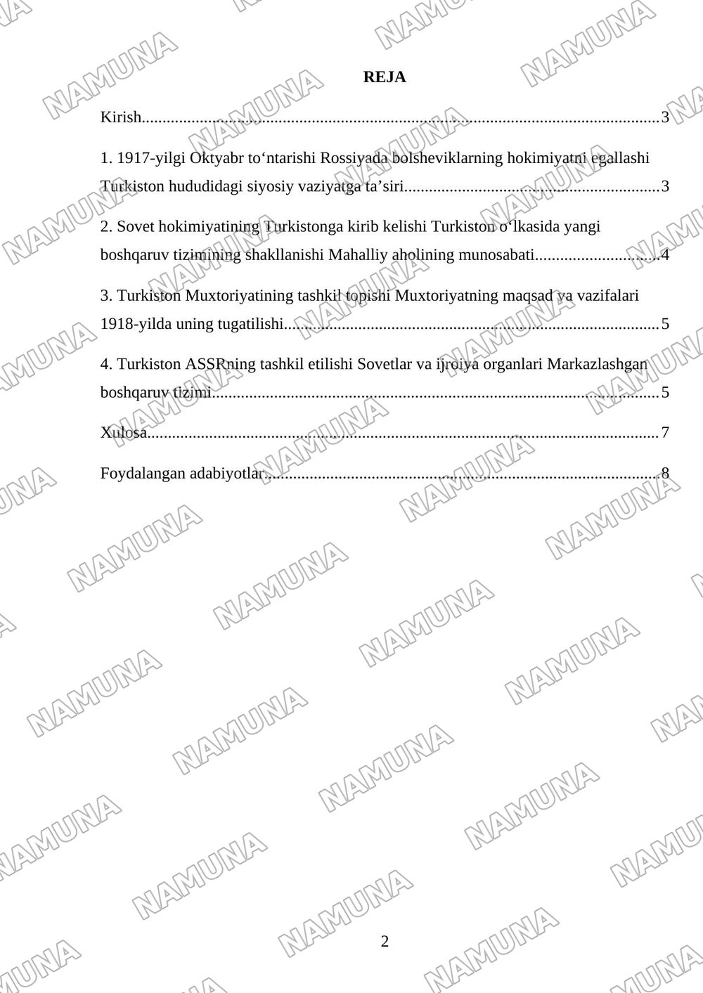 14-mavzu: Oktyabr toʻntarishidan soʻng Oʻzbekiston hududida davlat va huquq. — 2-varaq