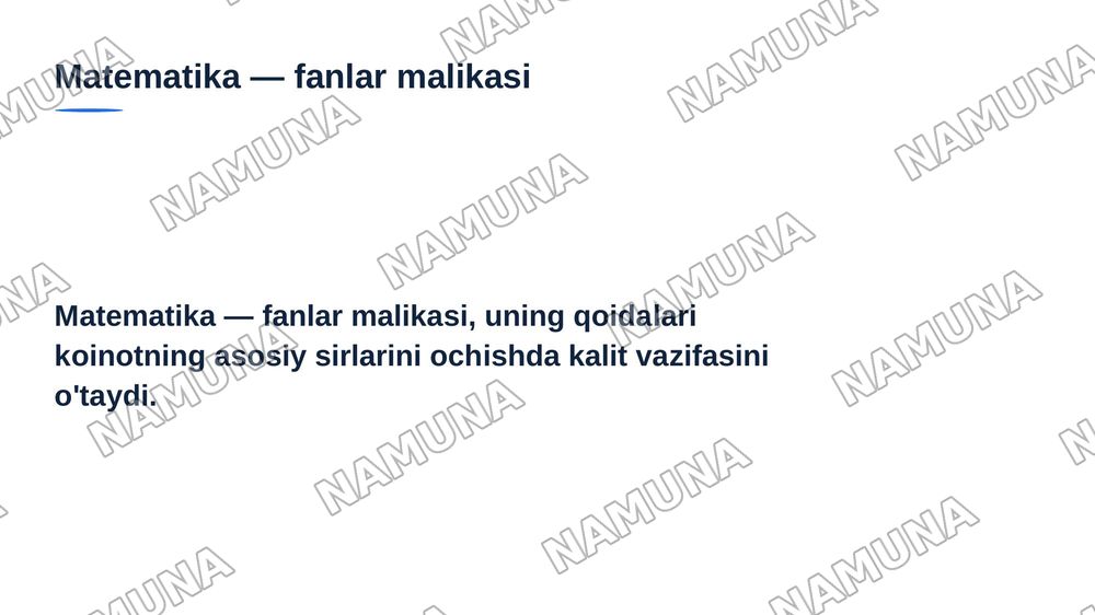 Olim matematikaning oltin qoidalari va formulalari — 3-slayd