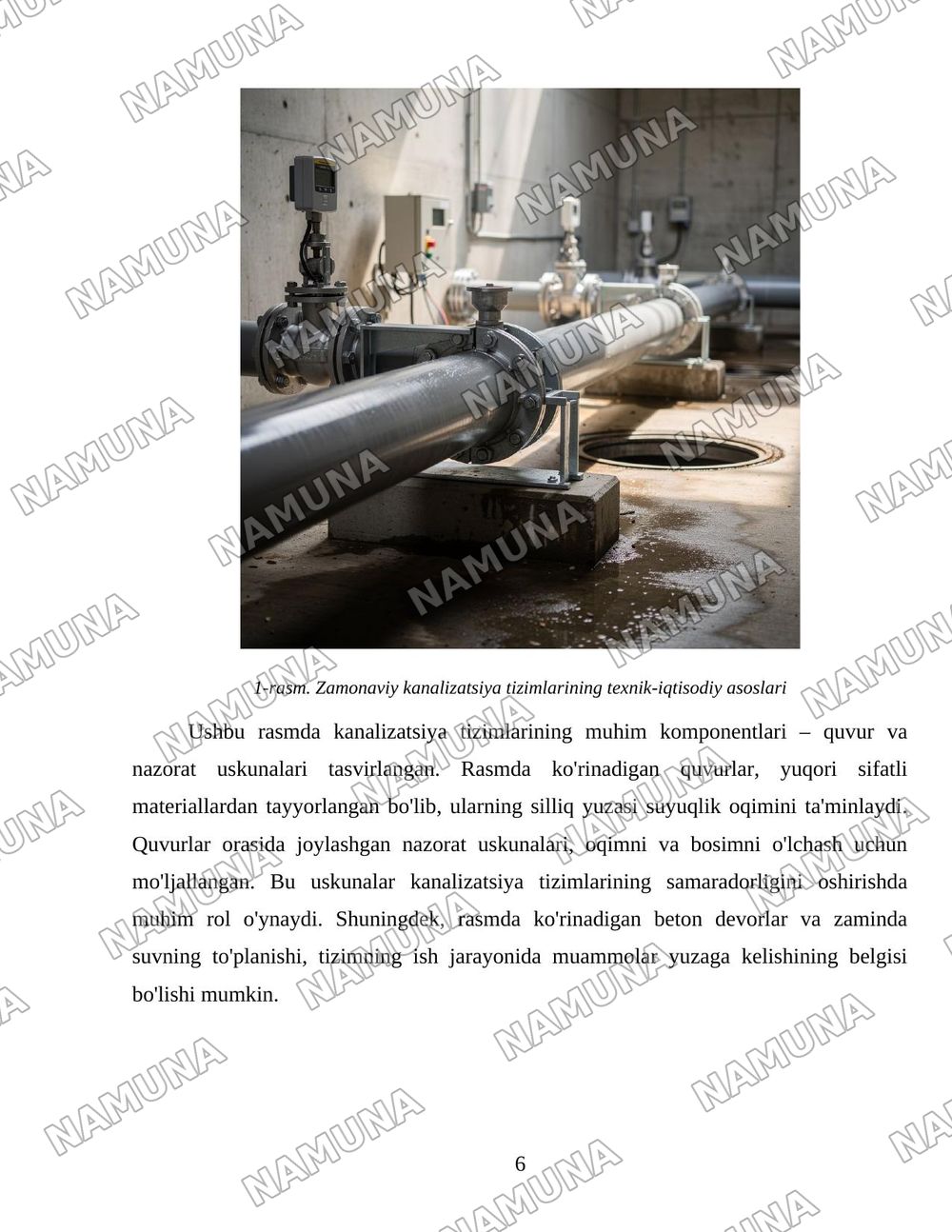 Канализация тизимлари иқтисодий самарадорлиги. — 6-varaq