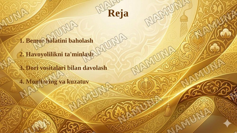 O'tkir nafas yetishmovchiligida tez tibbiy yordam. — 2-slayd