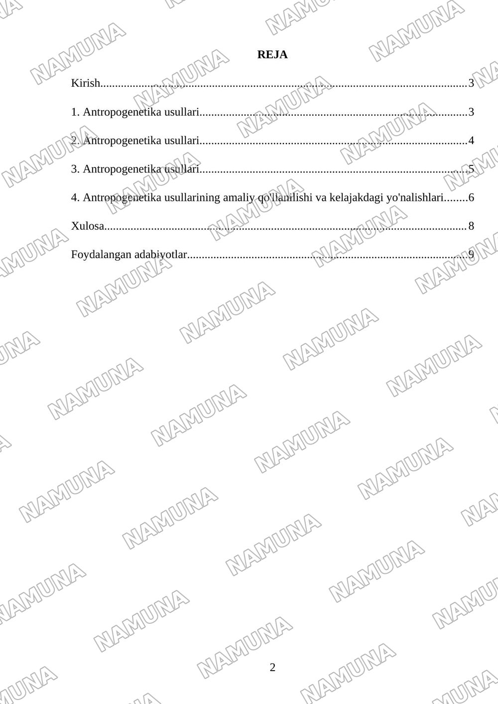 Anrtropogenetika usullari — 2-varaq