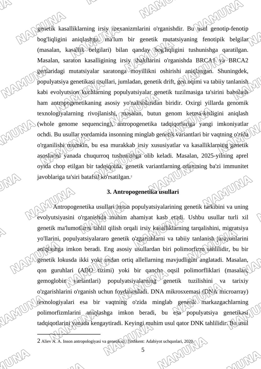 Anrtropogenetika usullari — 5-varaq