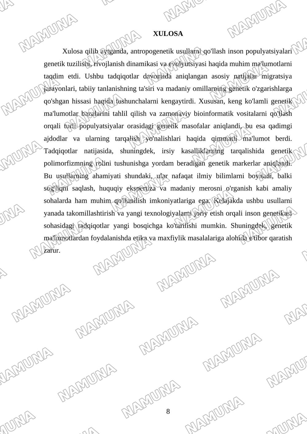 Anrtropogenetika usullari — 8-varaq