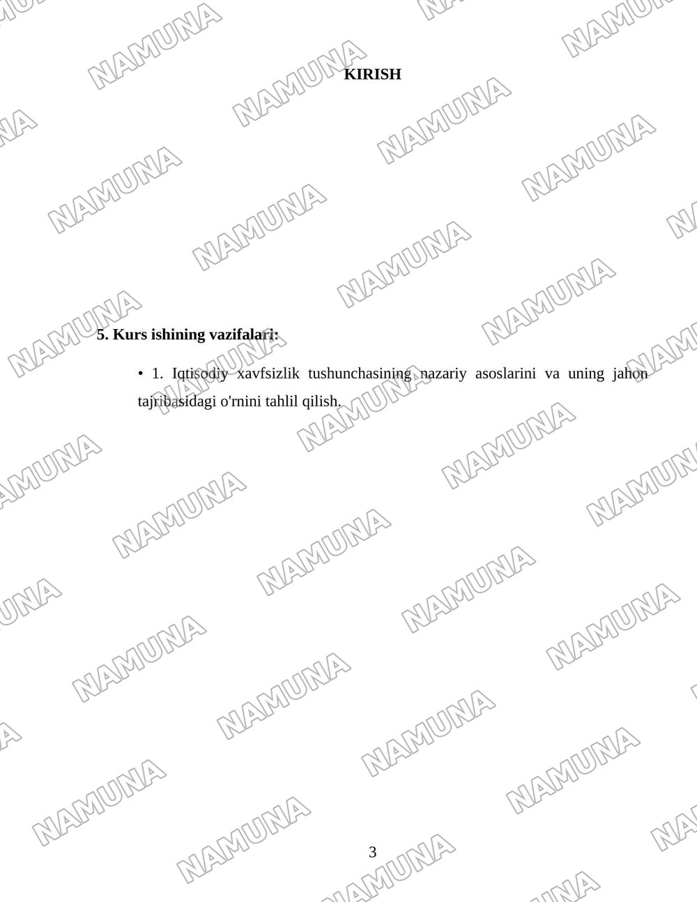 Davlatning iqtisodiy xavfsizlikni taʼminlashning ustuvor yoʻnalishlari — 3-varaq