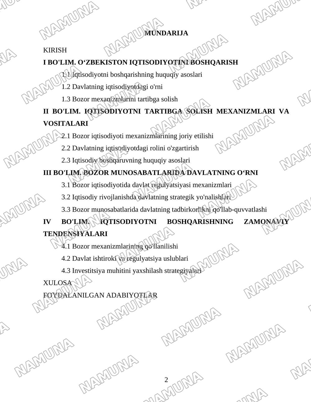 Oʻzbekistonda iqtisodiyotni boshqarish va tartibga solish tizimining shakllanishi — 2-varaq