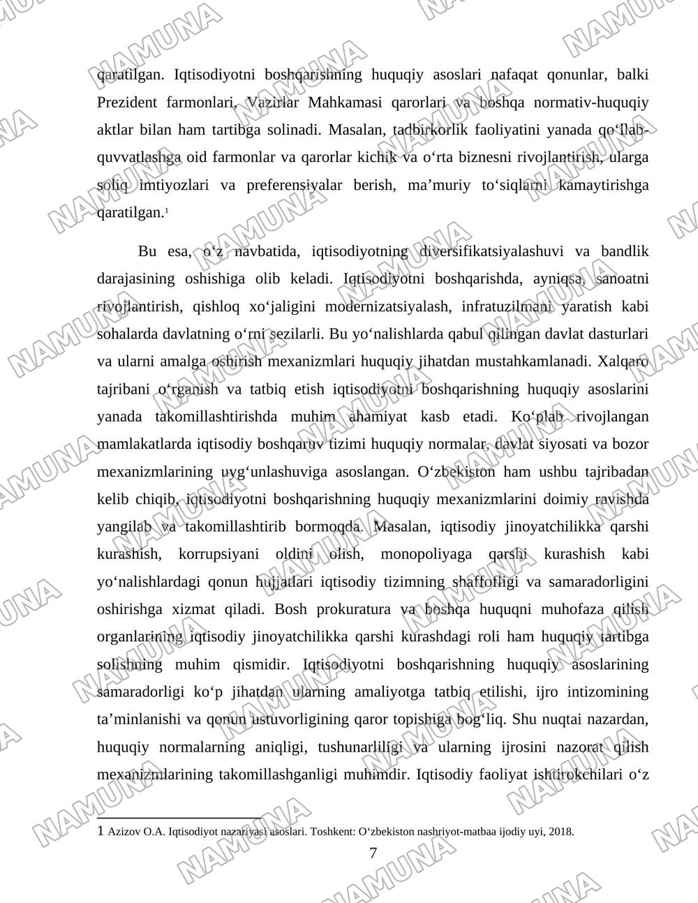Oʻzbekistonda iqtisodiyotni boshqarish va tartibga solish tizimining shakllanishi — 7-varaq