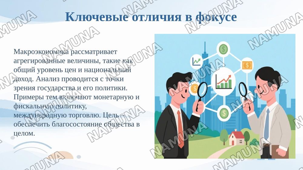 Сравнительный анализ предмета дисциплин 'Макроэкономика 1,2' и 'Микроэкономика 1,2 — 5-slayd