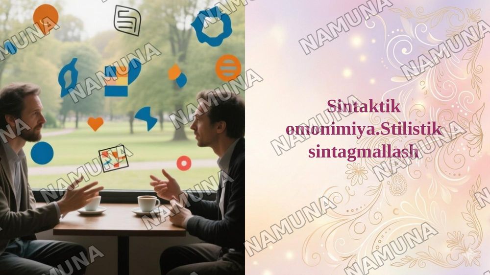 Sintaktik omonimiya.Stilistik sintagmallash — 1-slayd