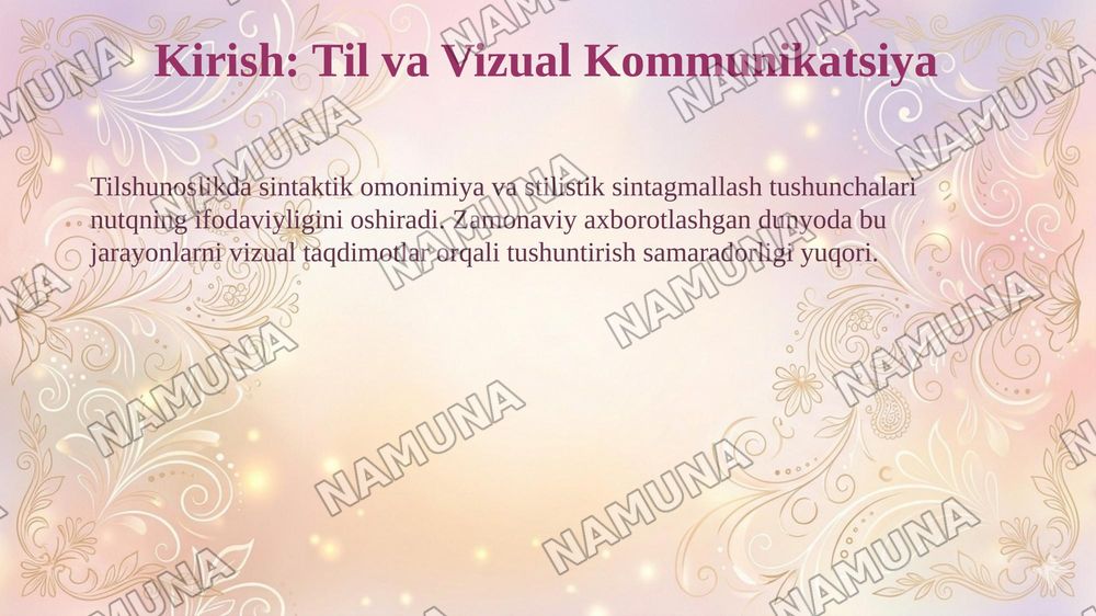Sintaktik omonimiya.Stilistik sintagmallash — 3-slayd