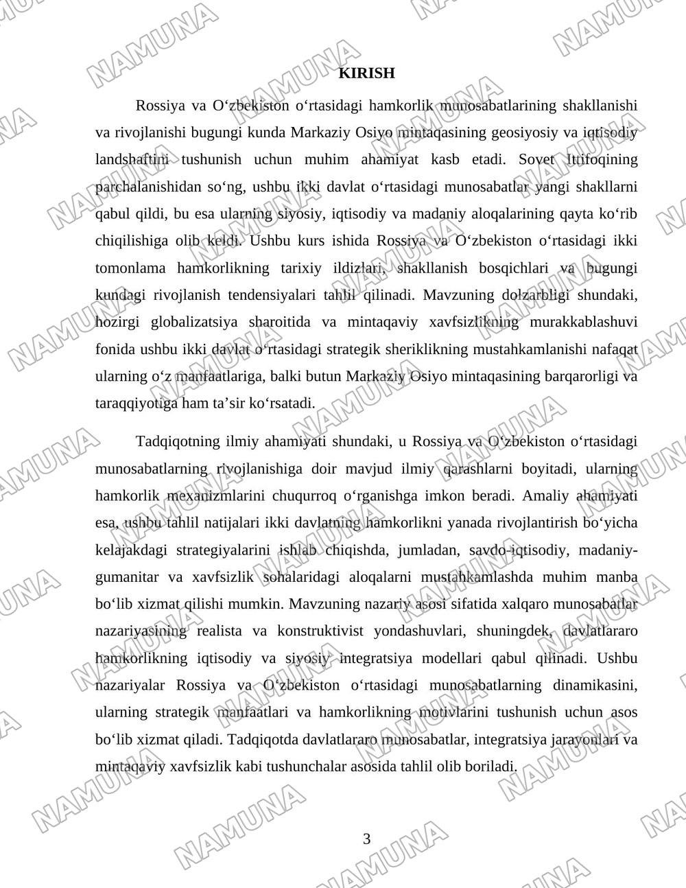 Rossiya va Oʻzbekiston hamkorlik munosabatlarining shakllanishi va rivojlanishi — 3-varaq