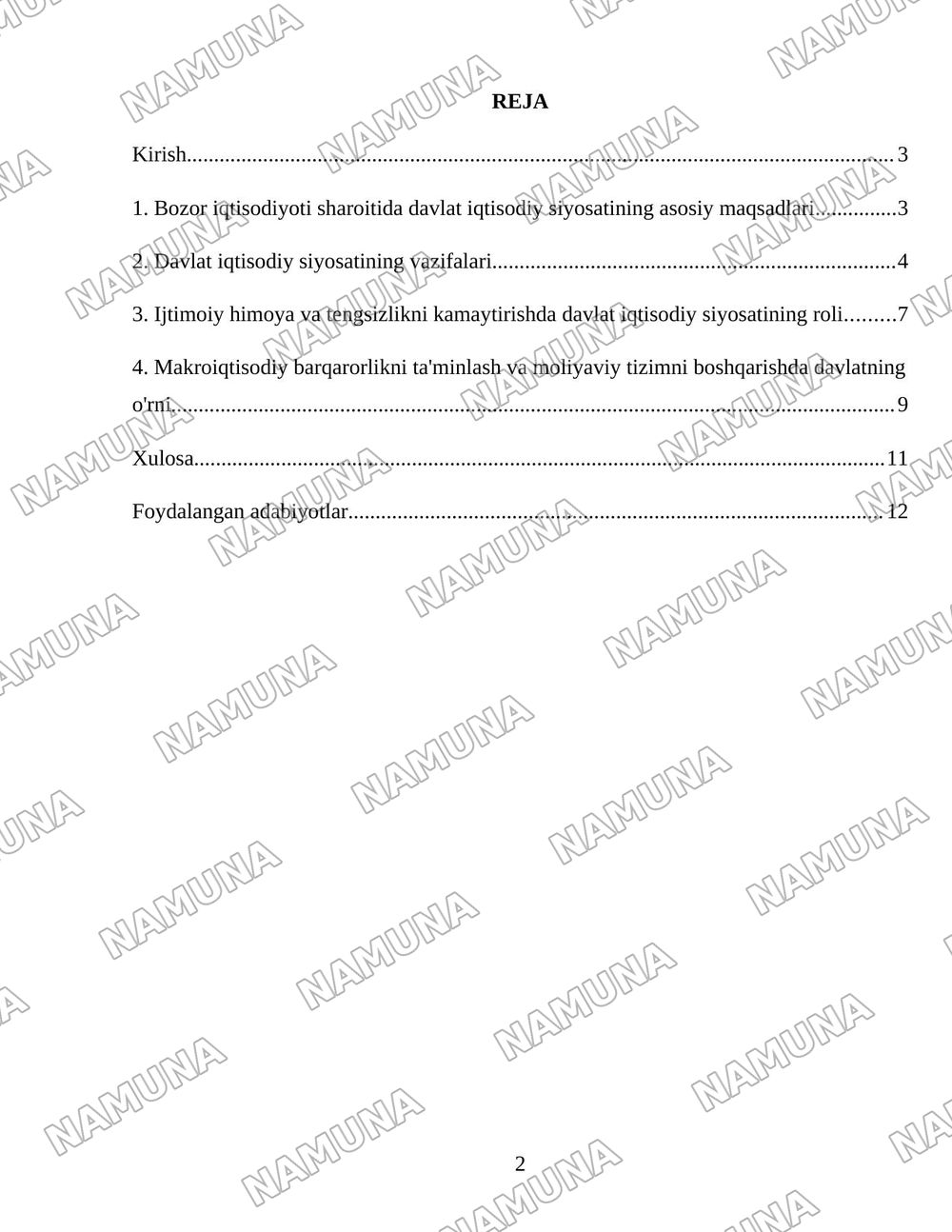 Bozor iqtisodiyoti sharoitida davlat iqtisodiy siyosatining maqsad va vazifalari — 2-varaq