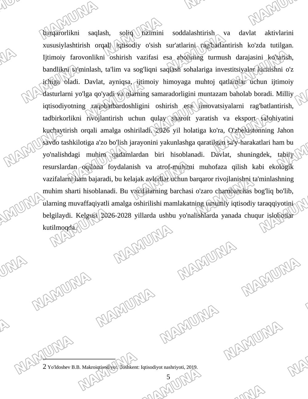 Bozor iqtisodiyoti sharoitida davlat iqtisodiy siyosatining maqsad va vazifalari — 5-varaq