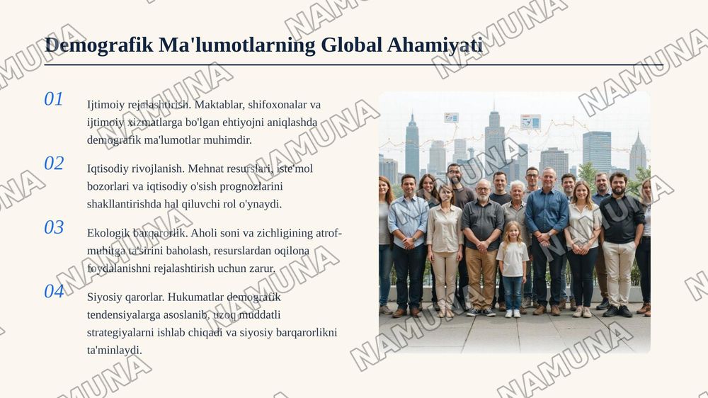 Global Demografik hisob kitoblar va proagnozlat ni hisoblash formulalari — 3-slayd