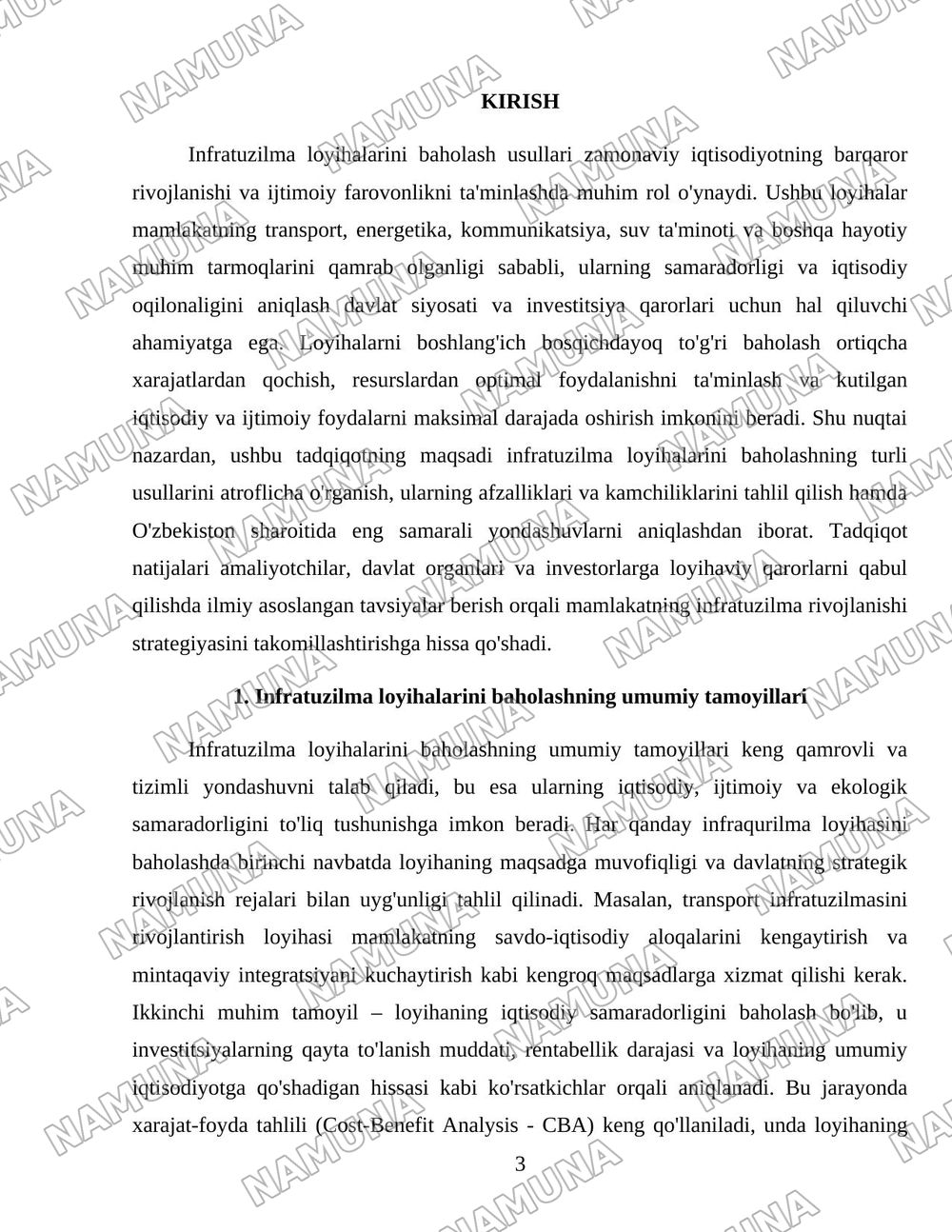 Infratuzilma loyxalarning baxolash usullari — 3-varaq